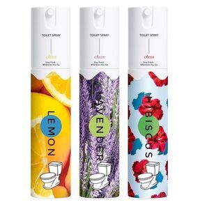 3 Pack Toilet Spray - Hibiscus Lemon Lavender NIB